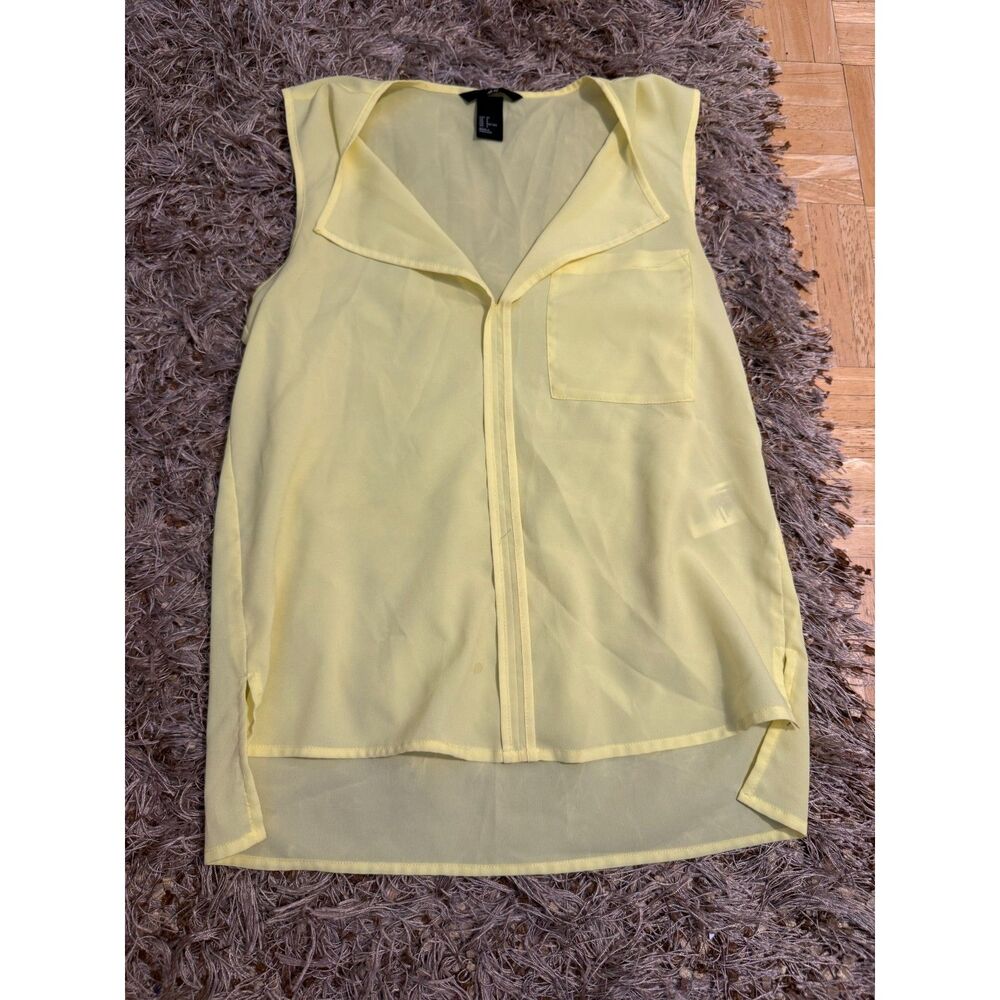 H&M Yellow Sleeveless Top SIze 2